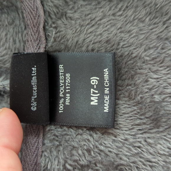 Star Wars Darth Vader soft fleece jacket, full zip hoodie, juniors medium 7-9 - Picture 9 of 9